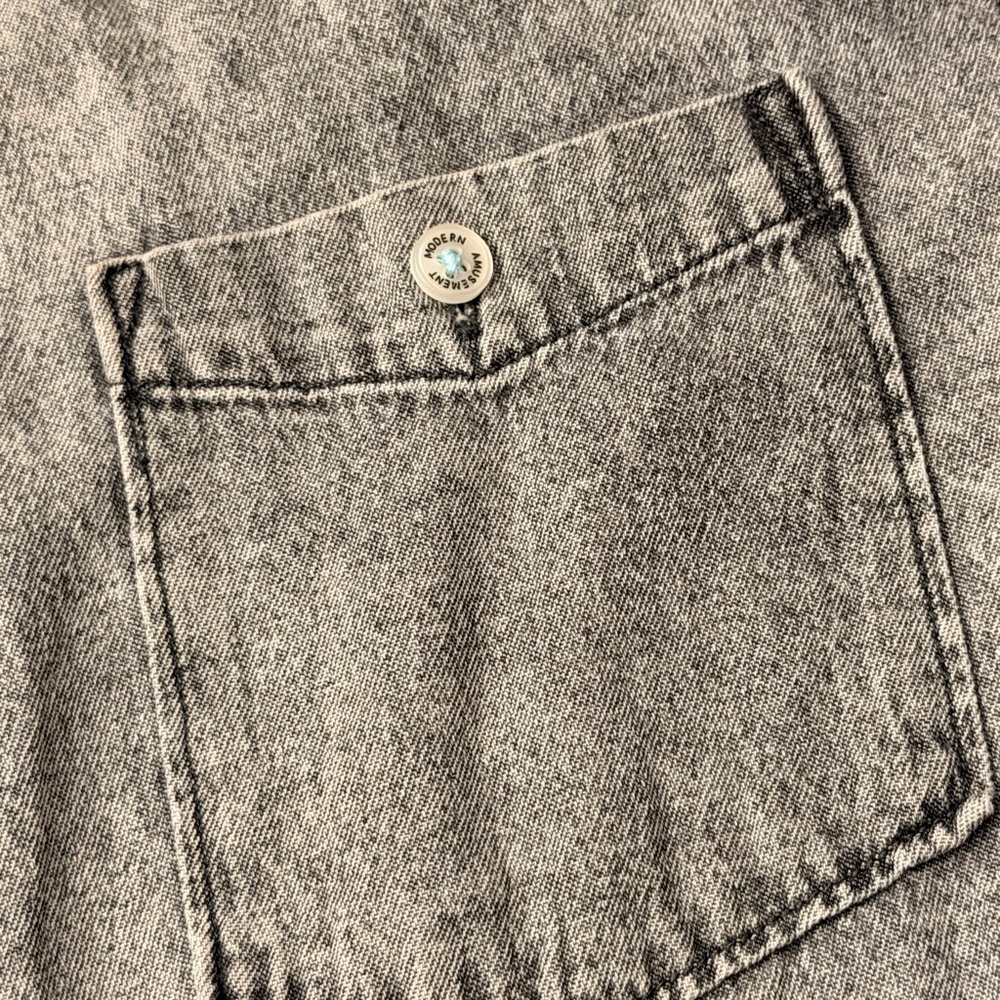 Modern Amusement‎ Gray Casual Button Down Shirt - Picture 5 of 10